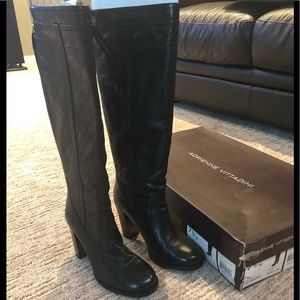 Excellent condition  Adrienne Vittadini Tall Boots  size 7 1/2 fit like 7